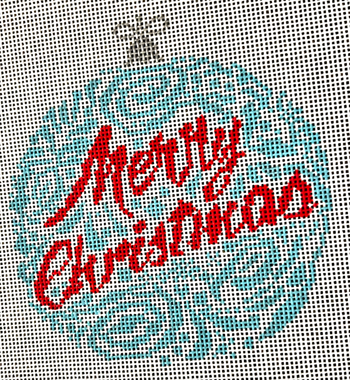 BP Designs: (Small Merry Christmas Ornament - Blue)