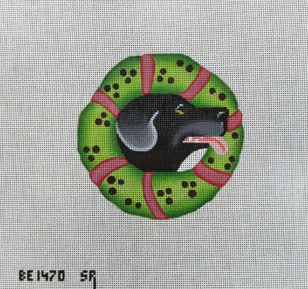 Black Lab Wreath Round (Barbara Eyre)