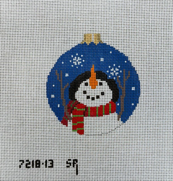 Let It Snow Snowman Round - 13 mesh