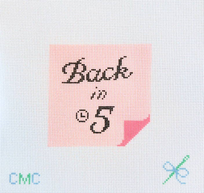 Back in 5 Pink Post-It (Copy)