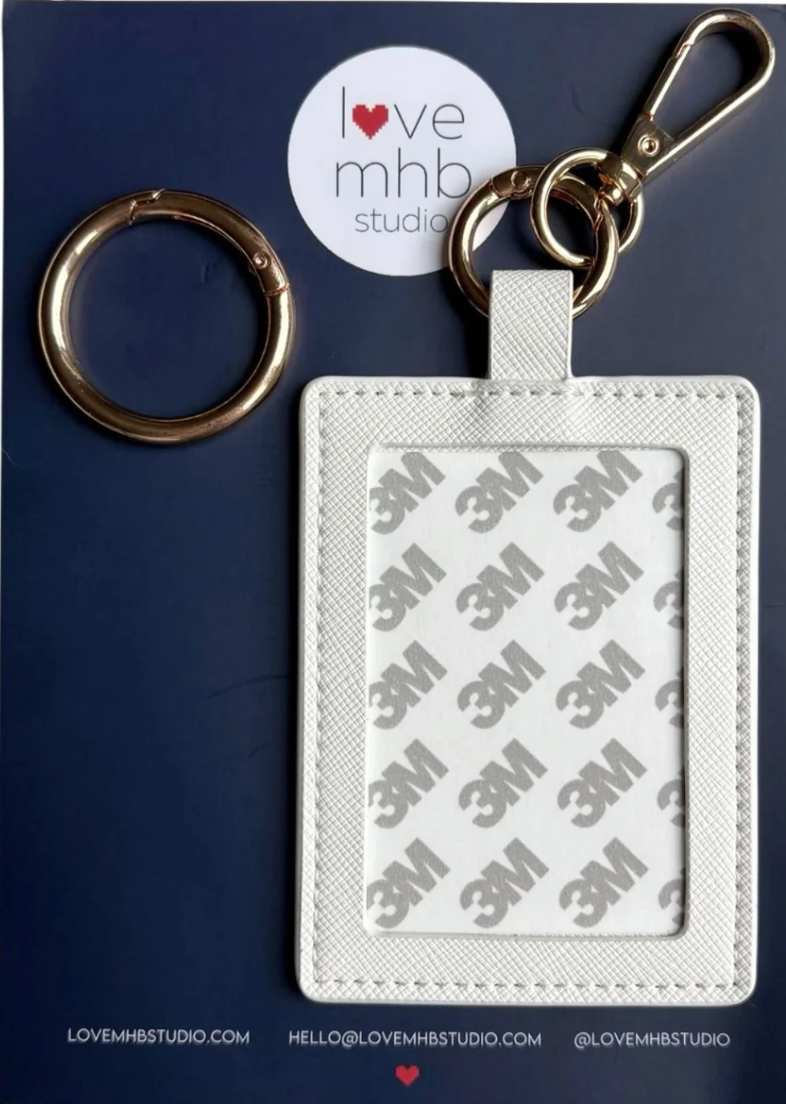 Self-Finishing Leather Bag Charm - Rectangle