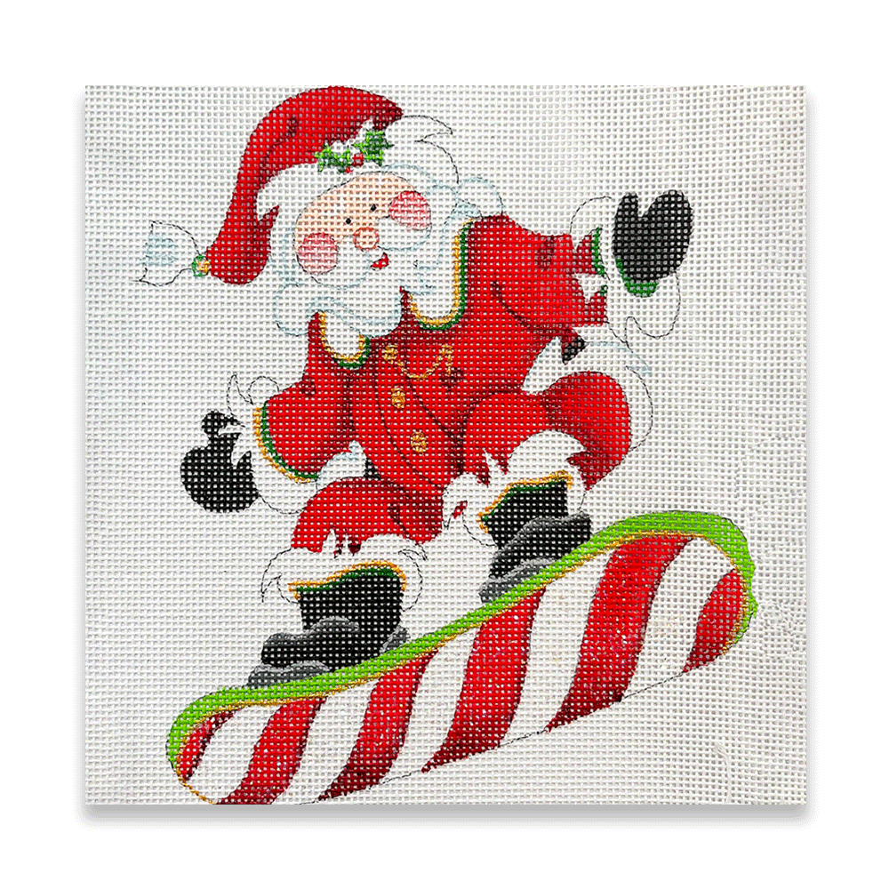 Snowboarding Squatty Santa