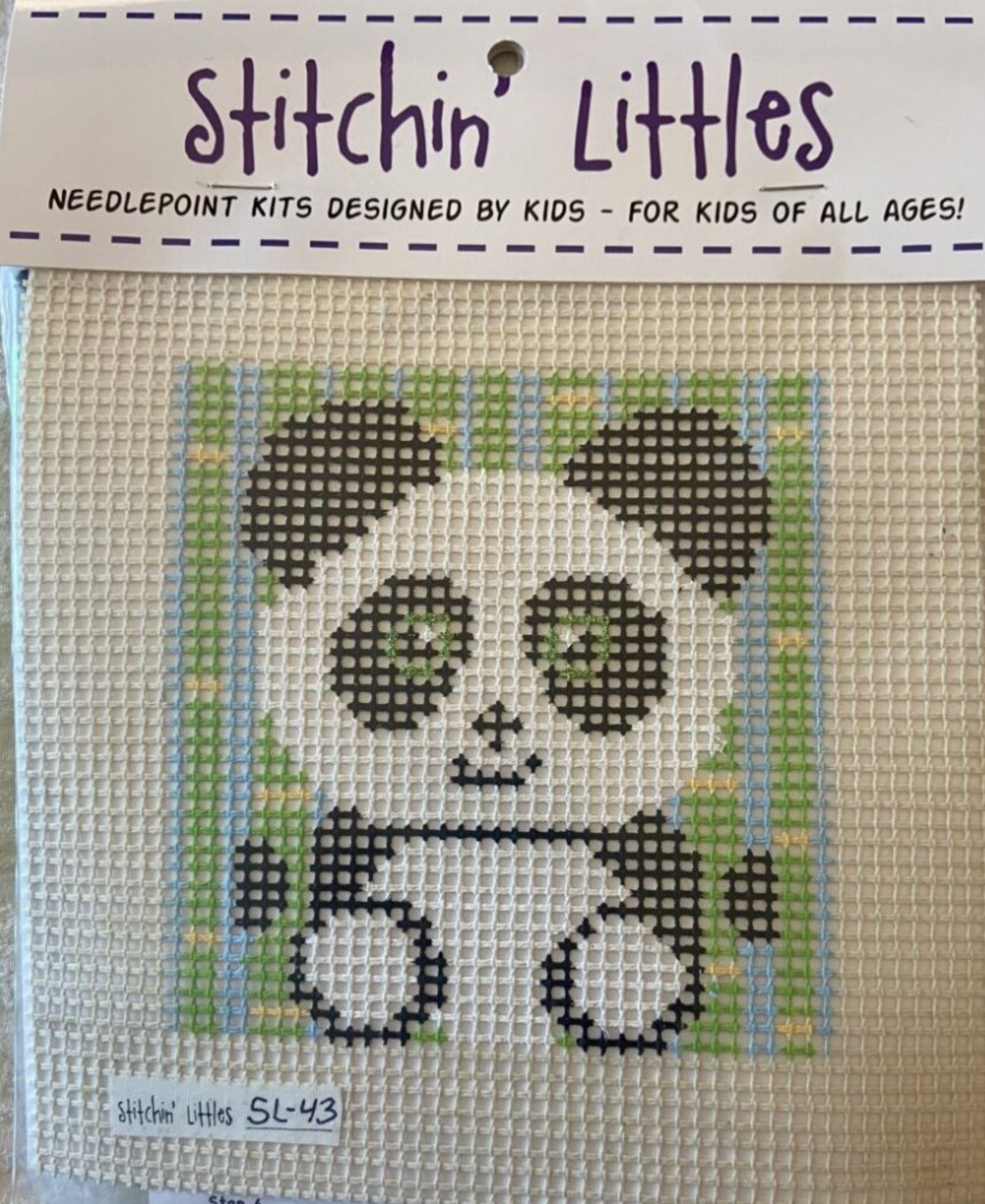 Stitchin' Littles Ming Panda Kids Needlepoint Kit