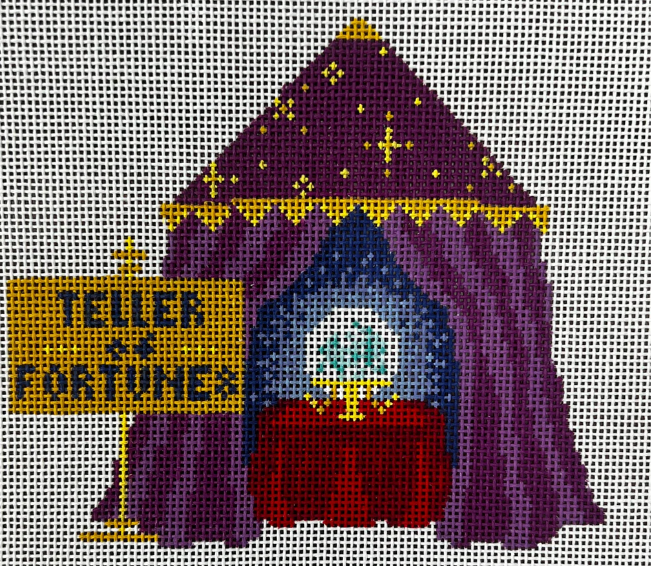 gingham stitchery Teller of Fortunes - 18 mesh (Maddie Sweet) needlepoint canvas