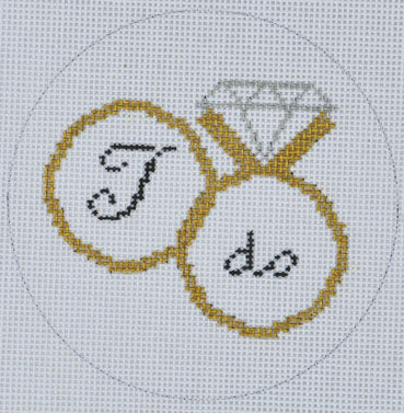 ZIA: I Do Ring Ornament - stitchguide available