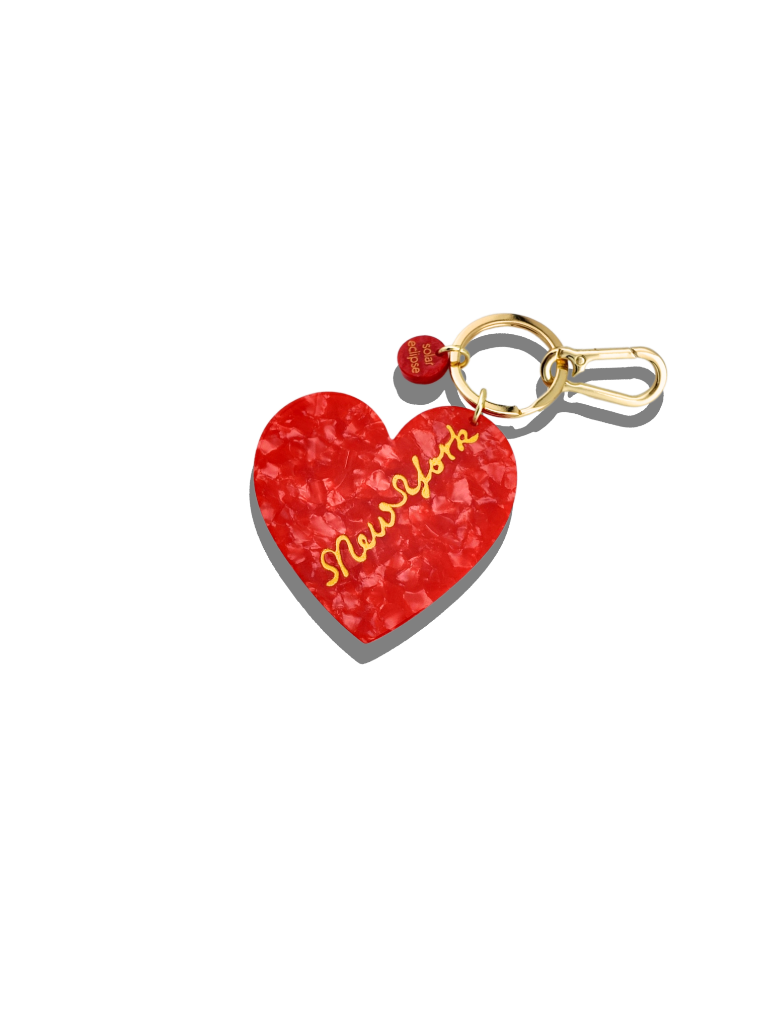New York Heart Bag Charm + Keychain with Needle Threader