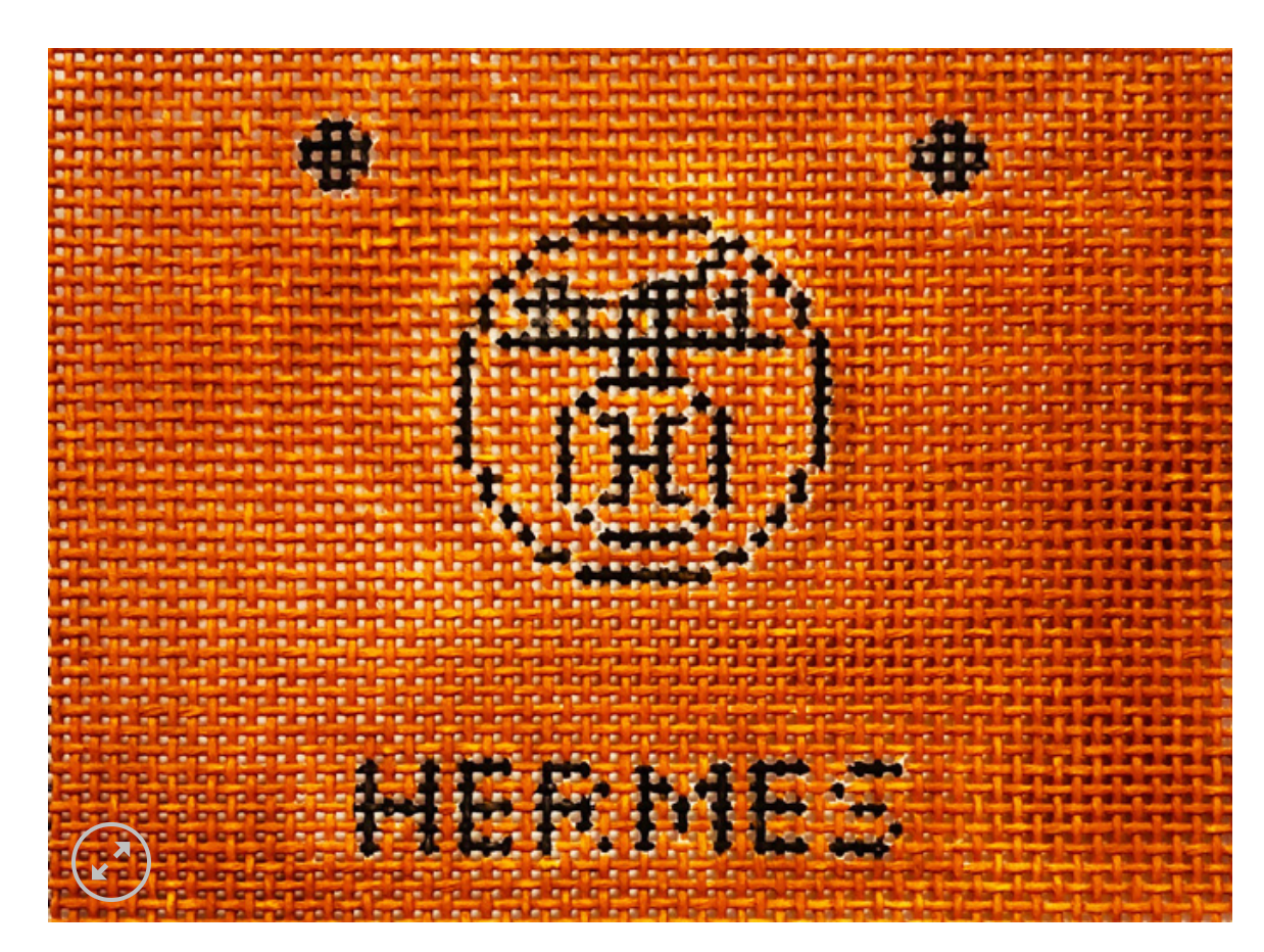 alice peterson Hermes Shopping Bag needlepoint canvas