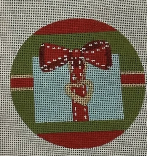 alice peterson "T" Xmas Gift needlepoint canvas