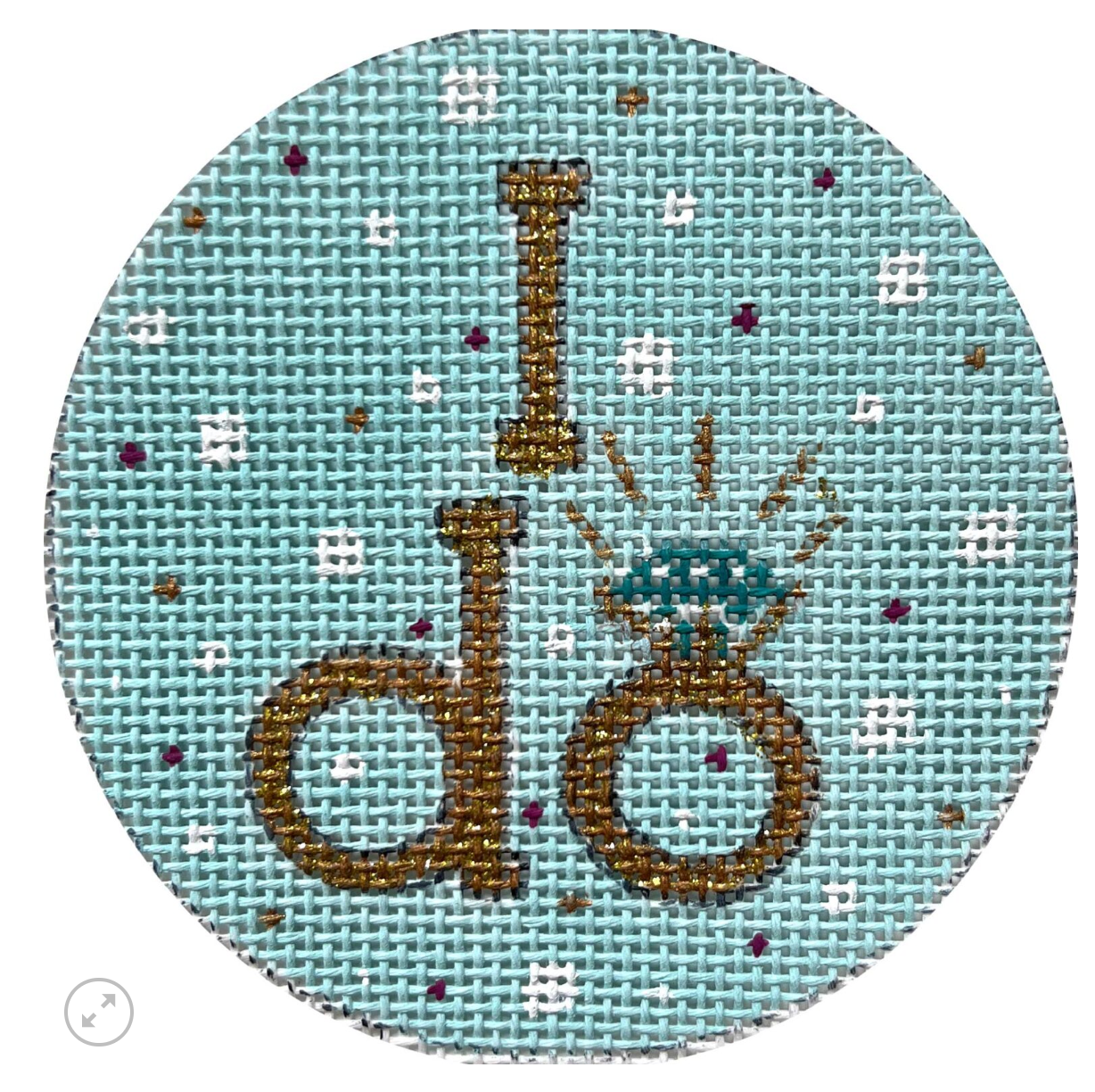 alice peterson i do round needlepoint canvas