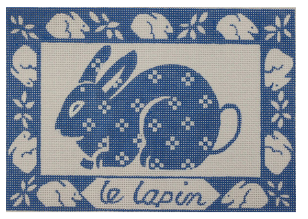 alice peterson le lapin rabbit needlepoint canvas