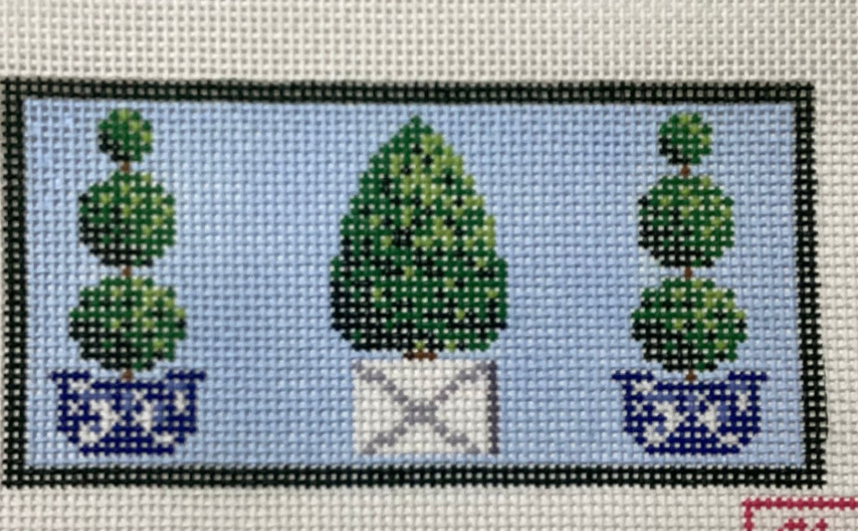 ann kaye studio topiary clutch insert needlepoint canvas