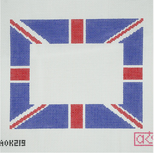 ann kaye union jack picture frame needlepoint canvas