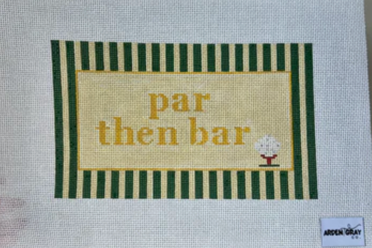 arden gray Par Then Bar golf pillow needlepoint canvas