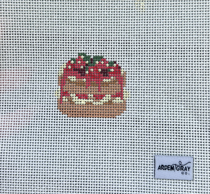 arden gray Strawberry Shortcake Mini needlepoint canvas