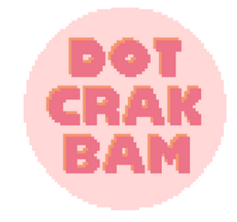 atlantic blue Dot Crak Bam Pink Mah Jongg Round needlepoint canvas