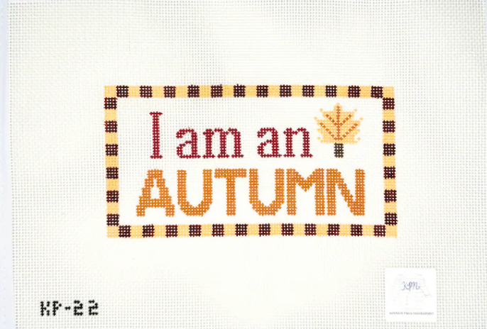 atlantic blue I am an Autumn Gilmore Girls needlepoint canvas