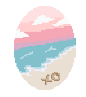 atlantic blue cece and the bug Xo Love On The Beach sand needlepoint canvas