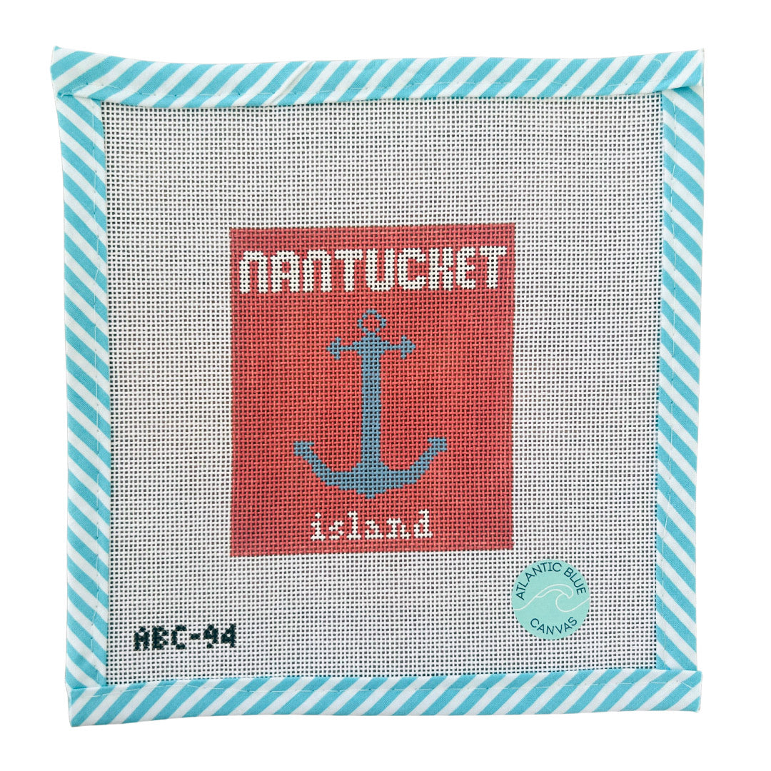 atlantic blue Nantucket Travel Book
needlepoint canvas