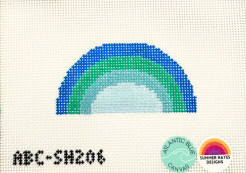 atlantic blue Rainbow Blue BEGINNER needlepoint KIT