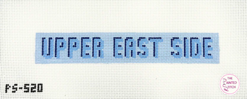 atlantic blue upper east side key fob needlepoint canvas