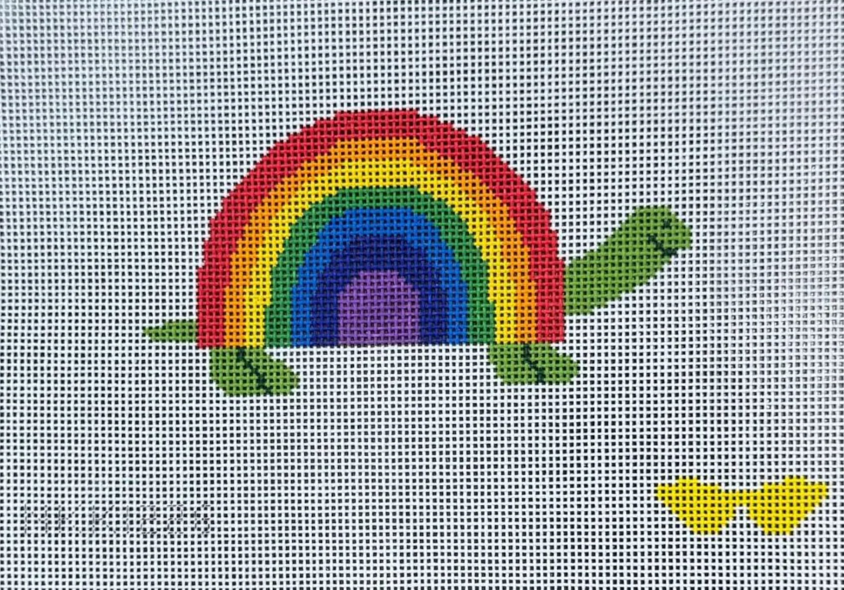 audra Rainbow Pride Turtle needlepoint canvas