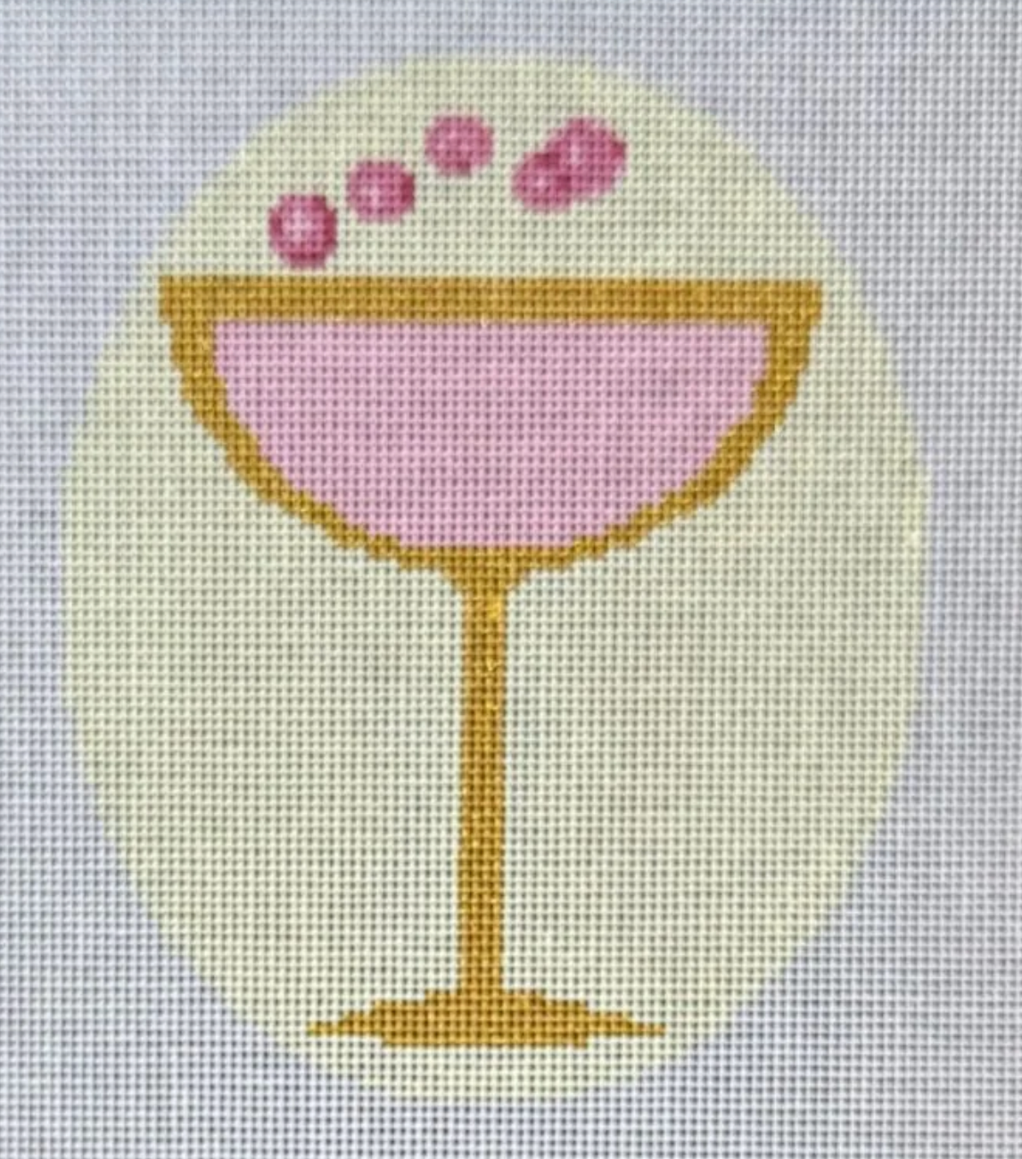 audra Rose Coupe ornament needlepoint canvas