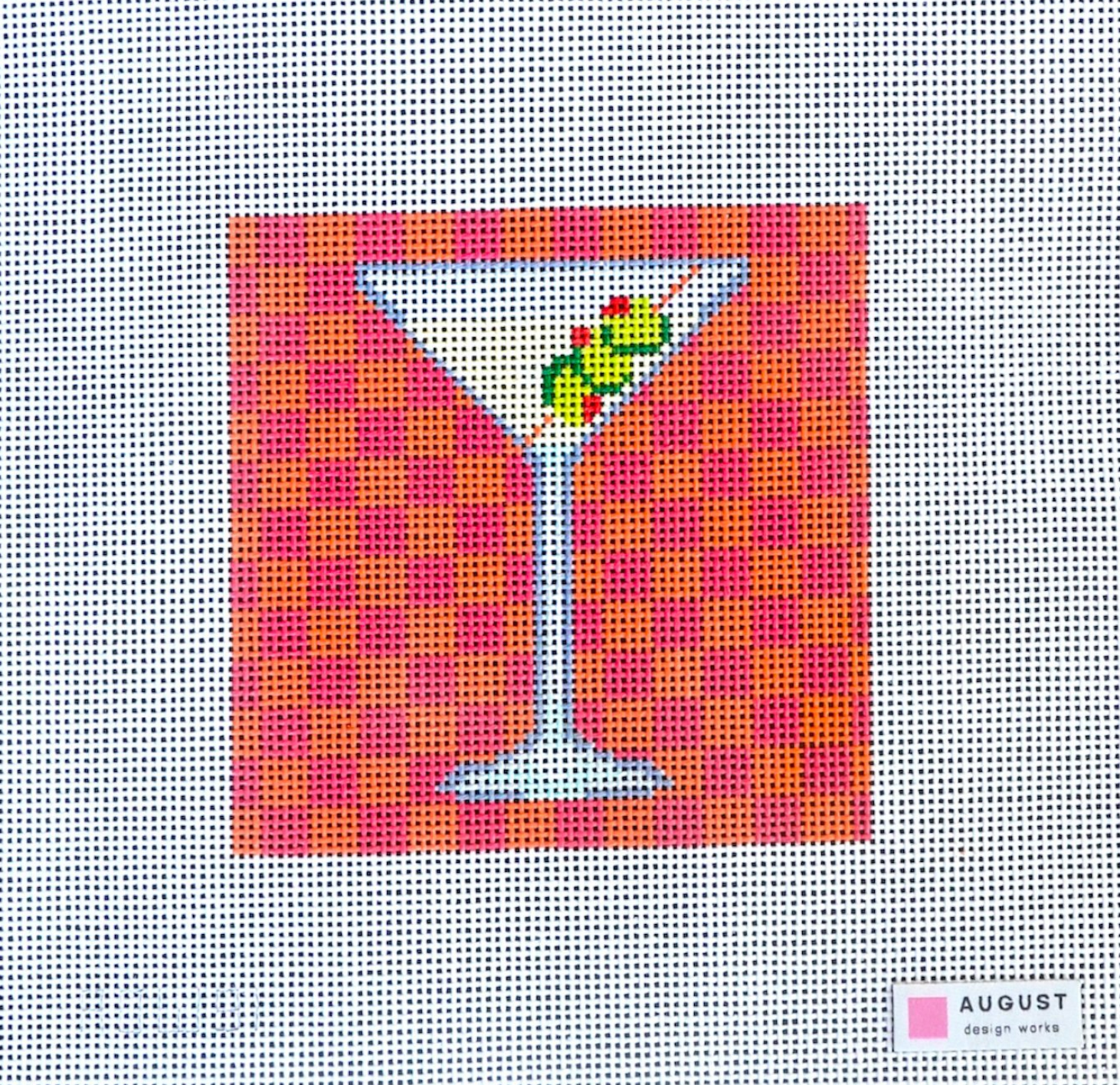 august design works Dirty Martini needlepoint canvas