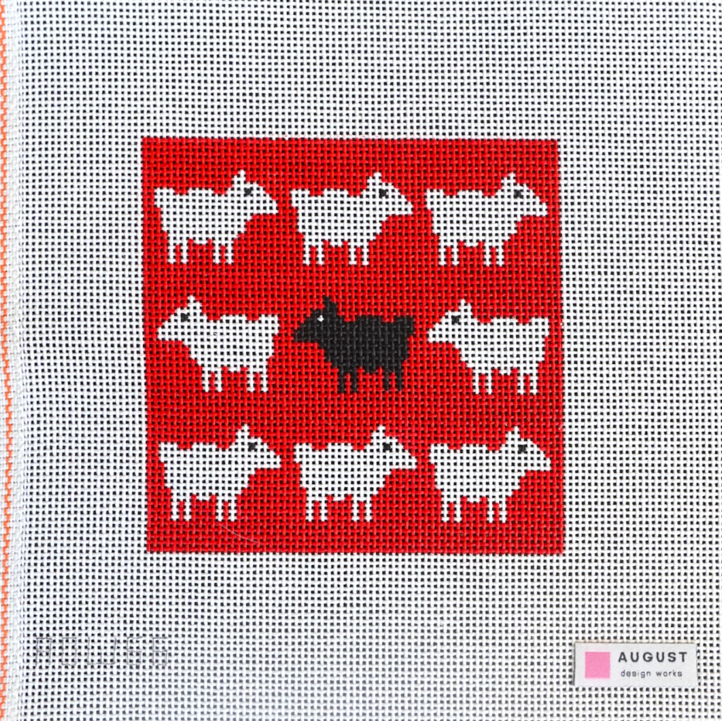 august design works diana black sheep needlepoint canvas
