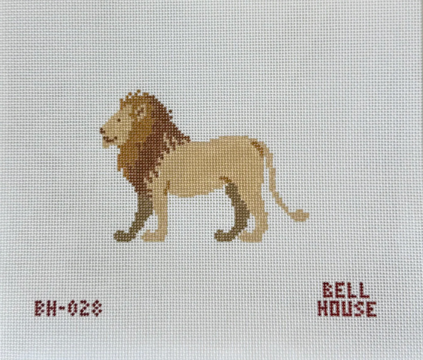 bell house lion needlepoint canvass