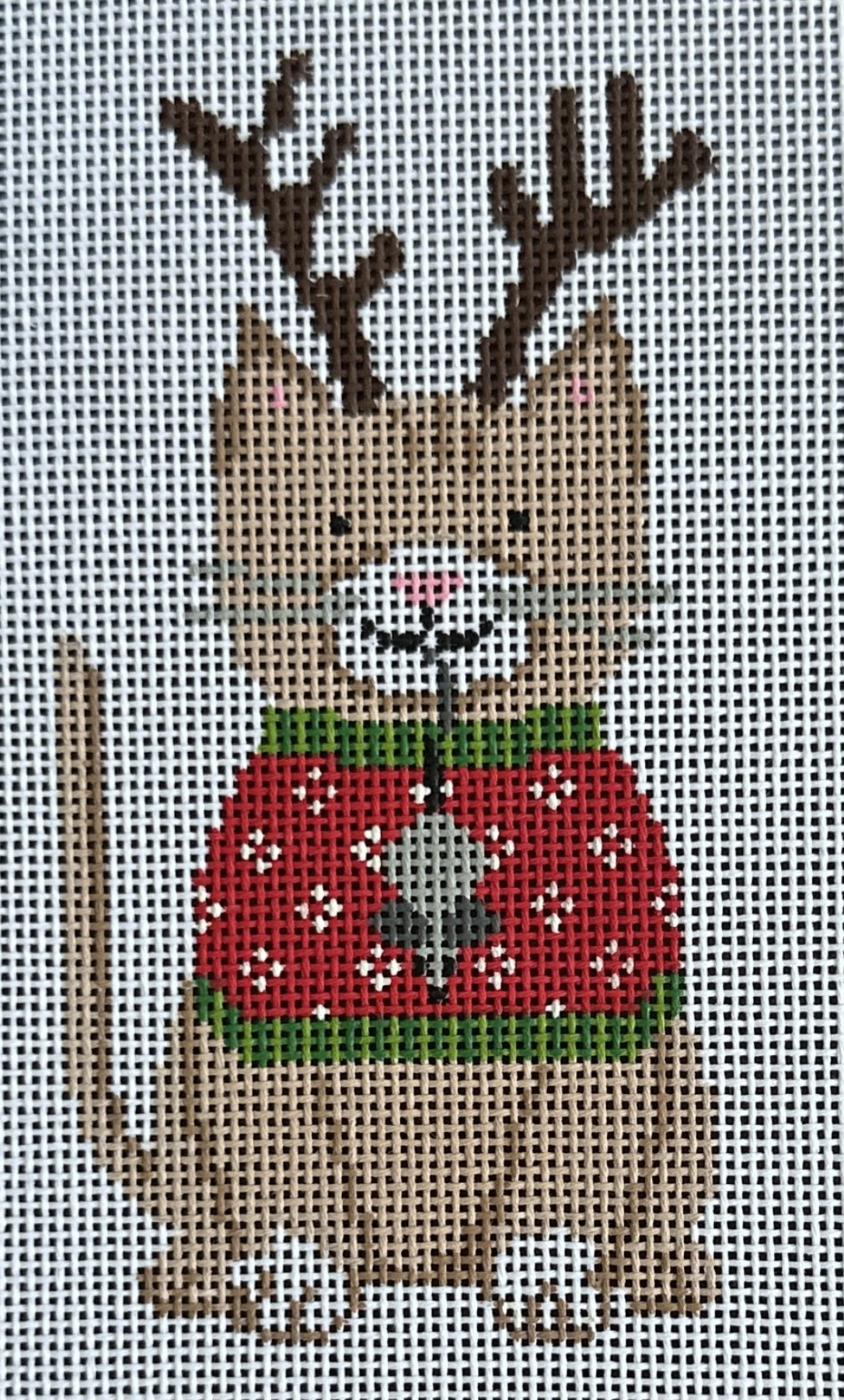 blue ridge stitchery Kittys Gift needlepoint canvas