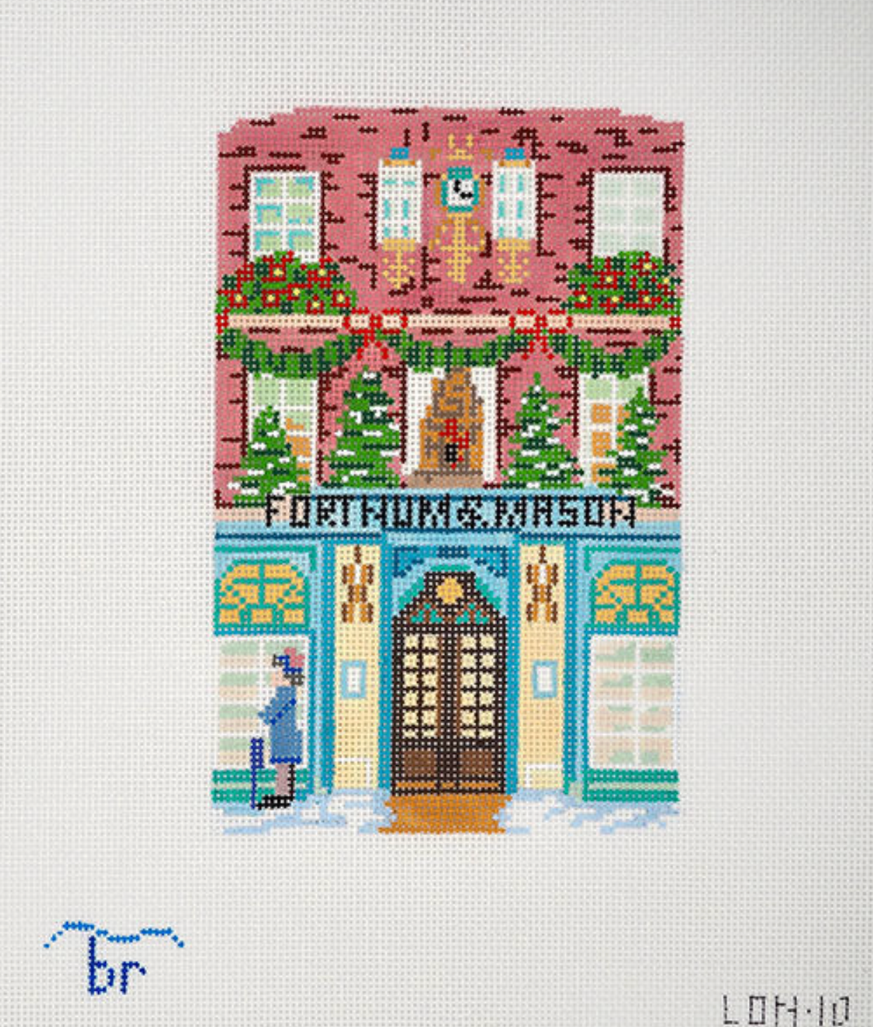 blue ridge stitchery fortnum and mason needlepoint canvas