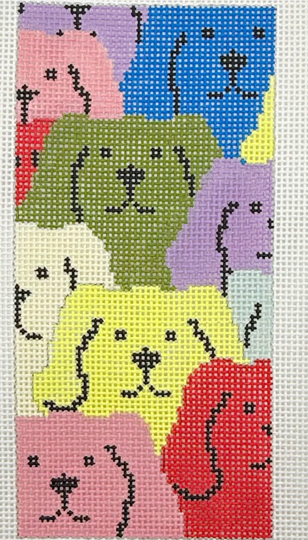 blue waters needlepoint Dogs Sunny 1 sunglass case needlepoint canvas