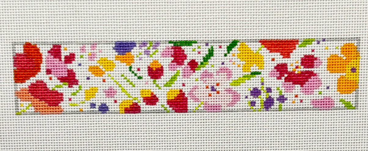 blueberry point Peppy Floral Key Fob needlepoint canvas