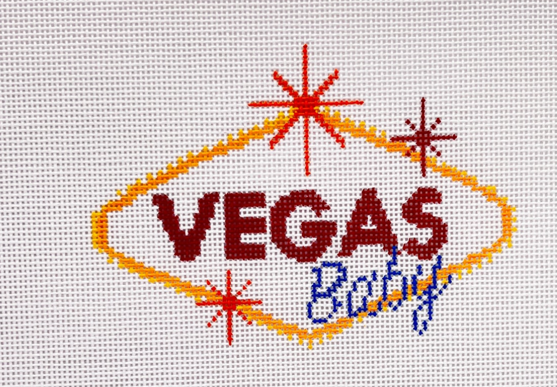 blueberry point Vegas Baby needlepoint canvas