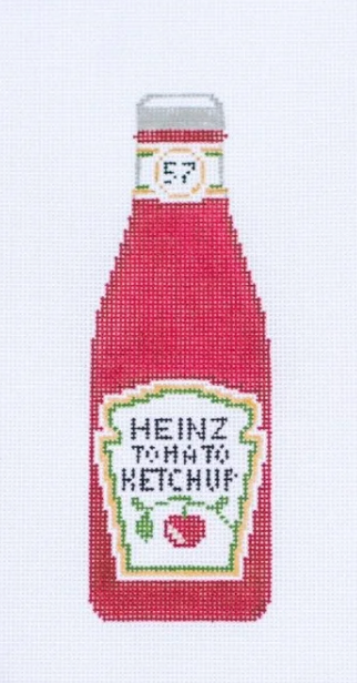 cate la vie heinz Ketchup Bottle needlepoint canvas