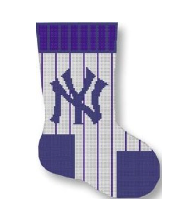 cbk keep your pants on New York Yankees Mini Sock needlepoint canvas