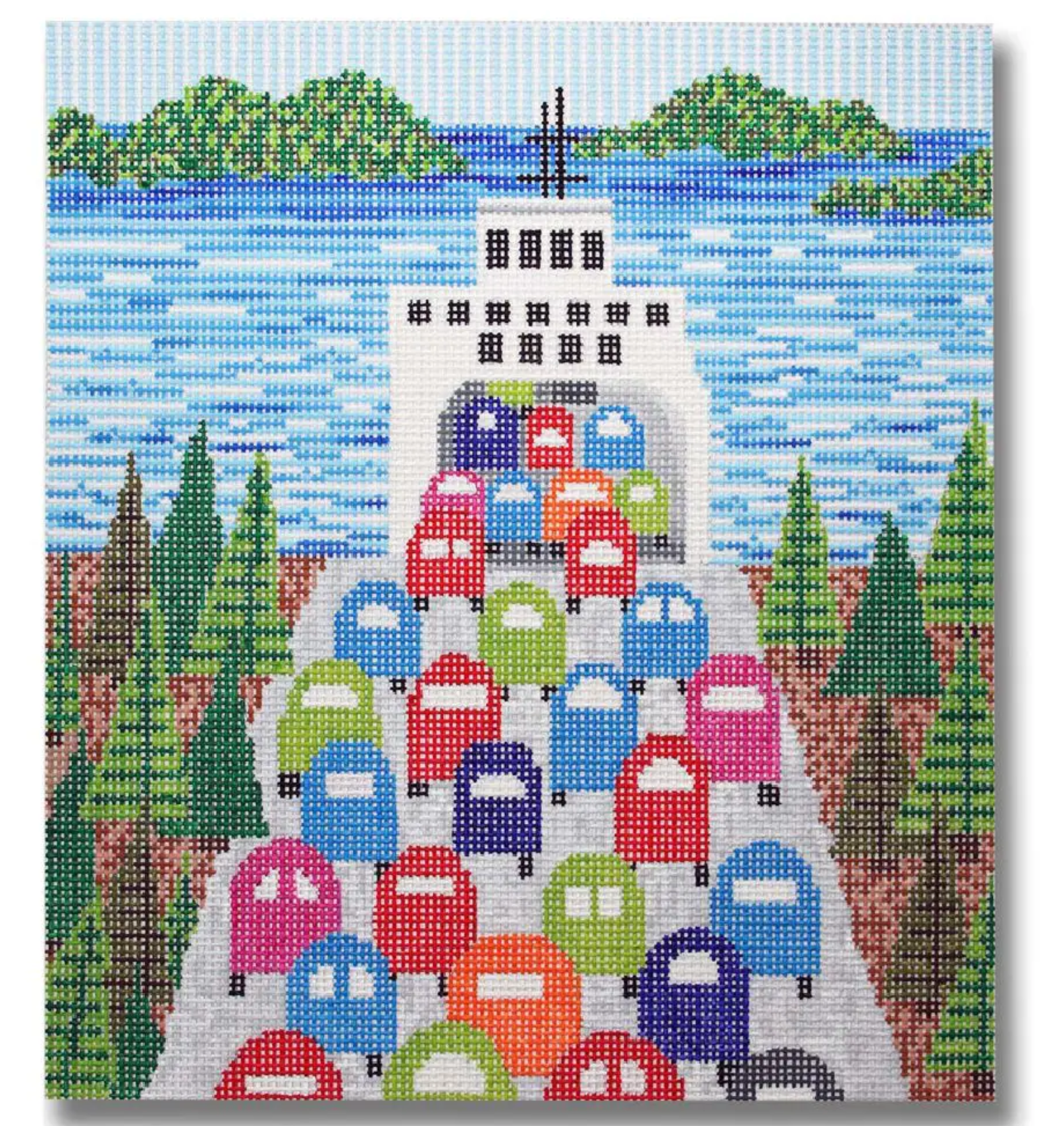 cbk The Ferry Ride Janis Mattox needlepoint canvas