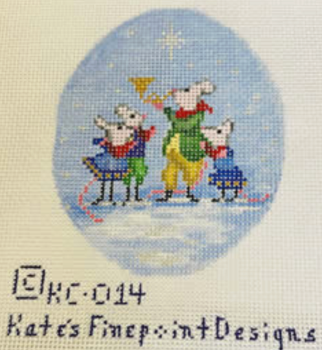 chris lewis The Carolers needlepoint canvas