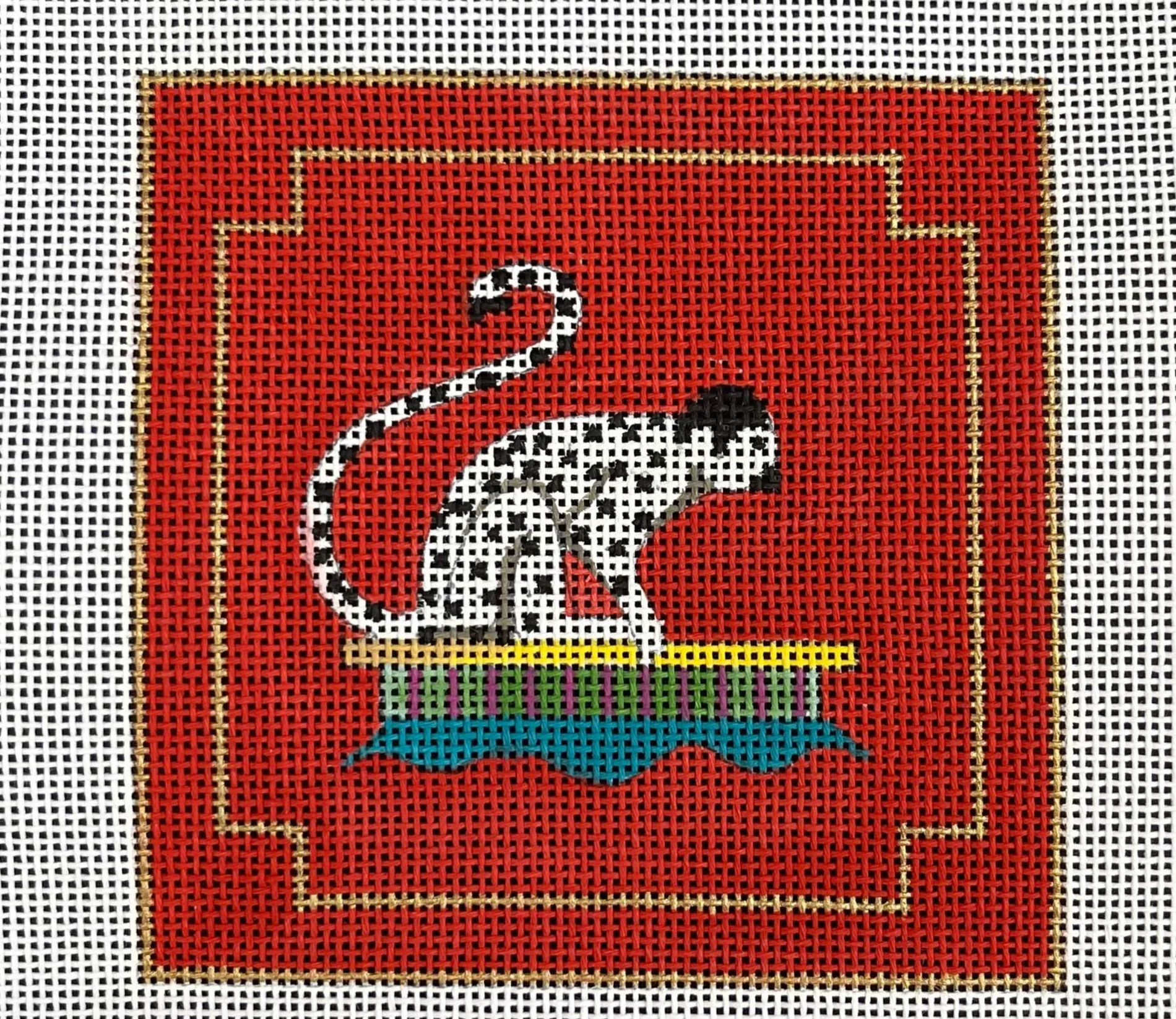 colors of praise monkey coaster needlepoint canvas
