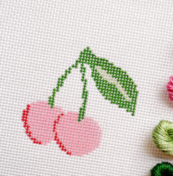 cotswold co Summer Cherries needlepoint canvas