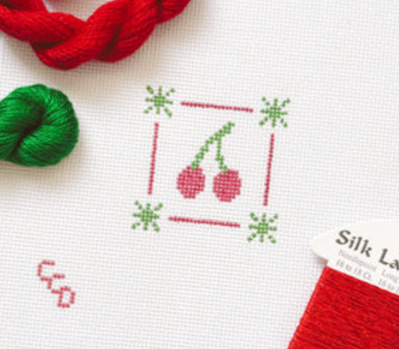 cotswold co designs mini cherry stamp needlepoint canvas