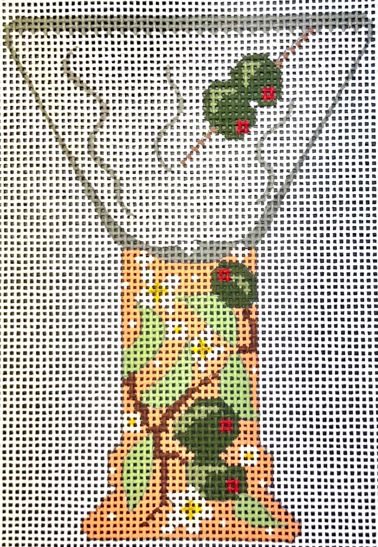 danji Cocktail Scissors Case Martini needlepoint canvas