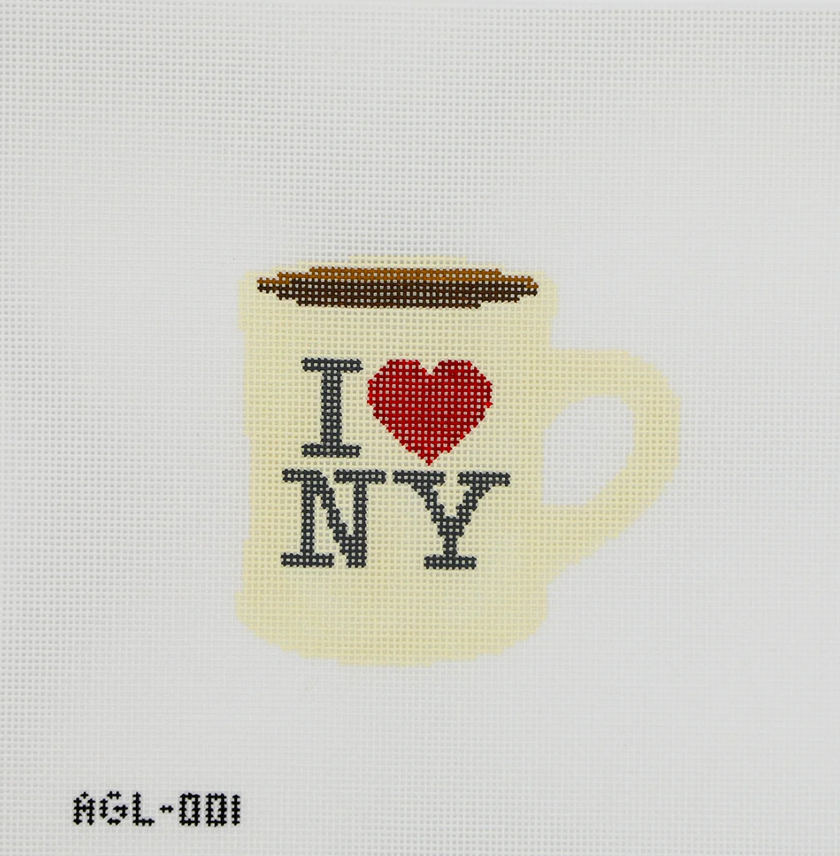 dogwood needlepoint I Heart NYC Mug needlepoint canvas