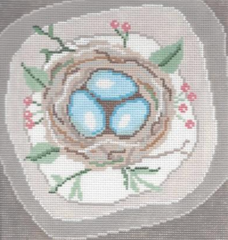 doolittle stitchery nesting bird's nest needlepoint canvas