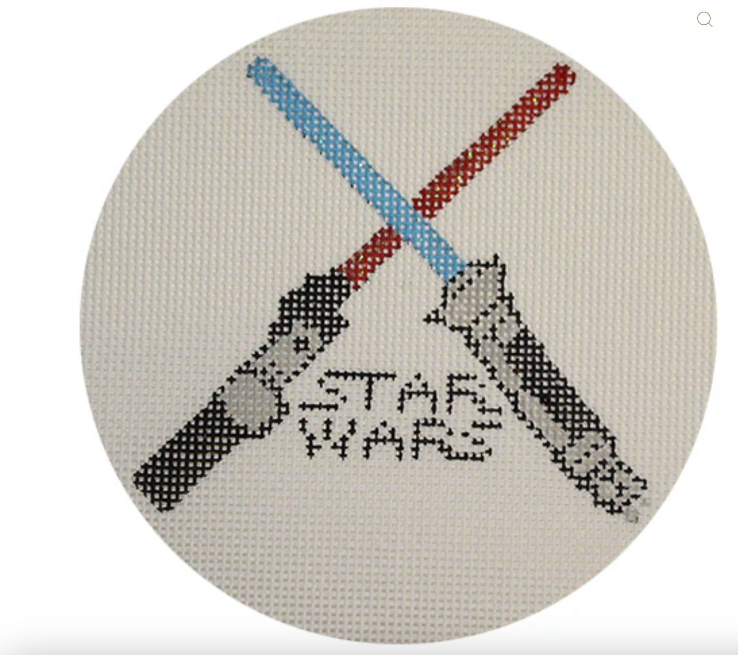 elm tree needlepoint star wars lighsabers ornament canvas