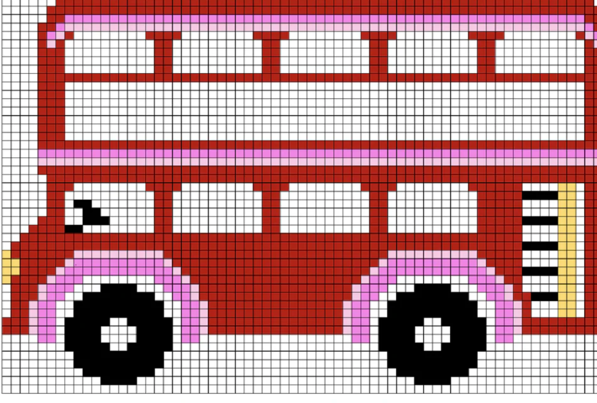 frances abel London Bus needlepoint canvas