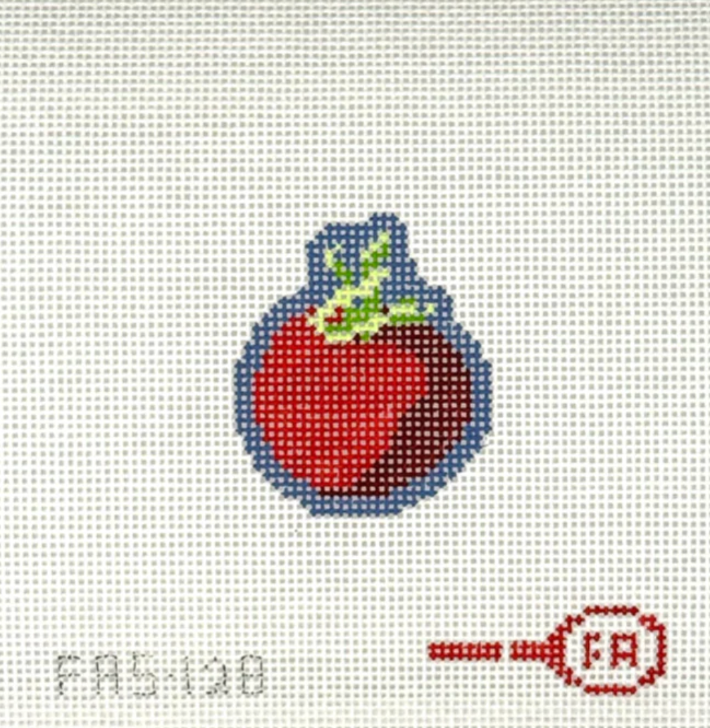 frances abel Piccolo Pomodoro tomato bag charm needlepoint canvas