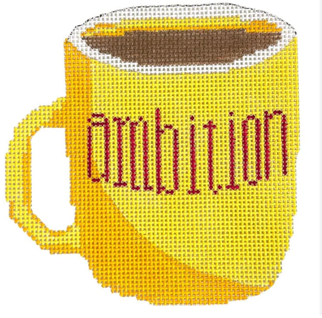 froopy designs Cup of Ambition needlepoint canvas