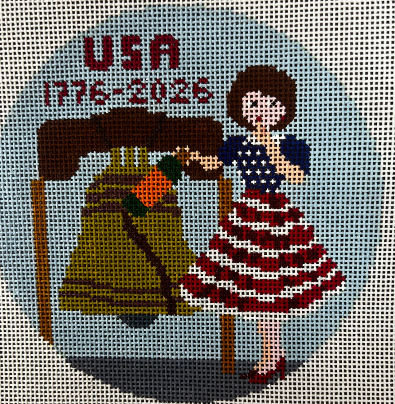 Betty Loves Liberty gingham stitchery needlepoint canvas