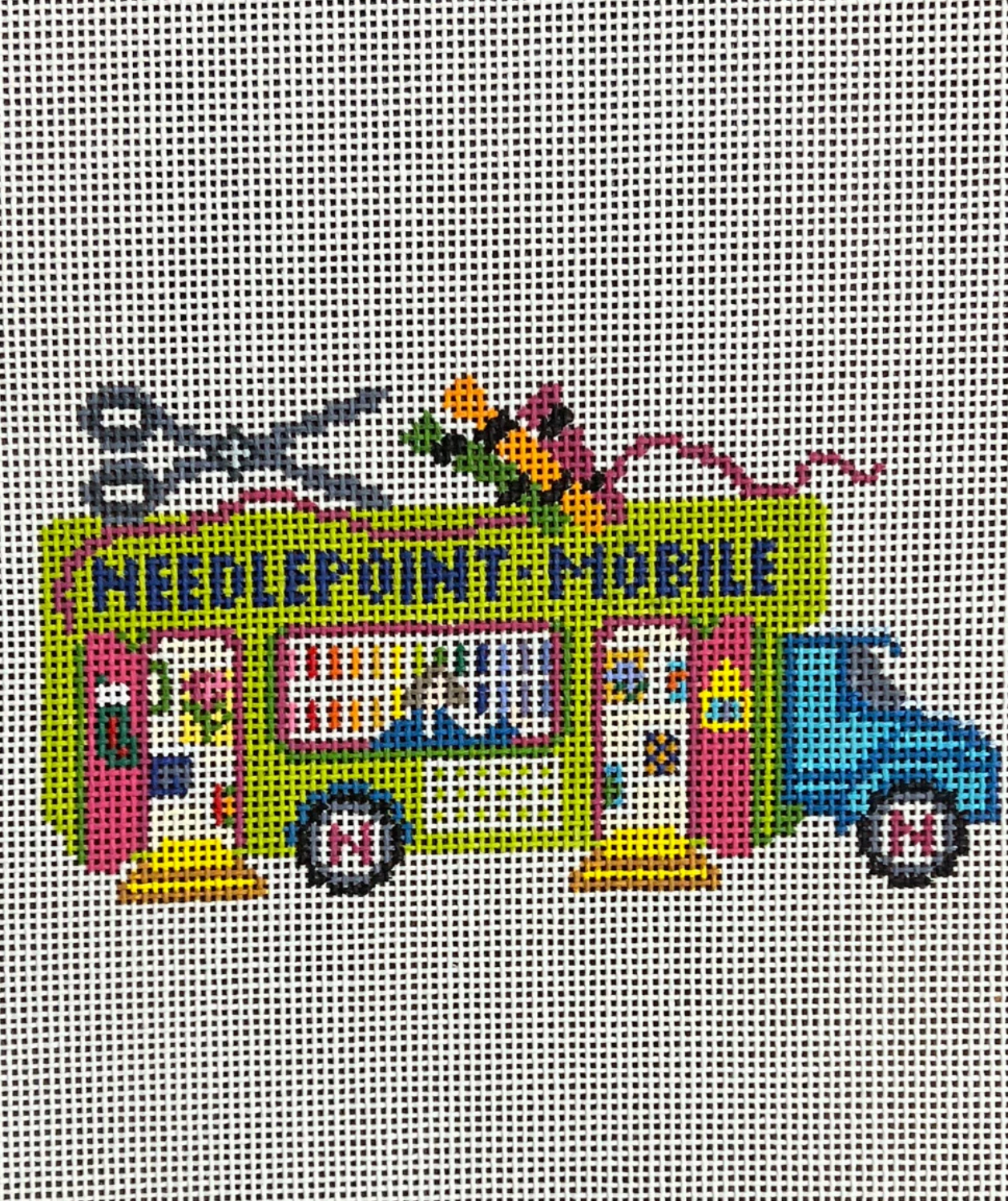 gingham stitchery Needlepoint Mobile needlepoint canvas